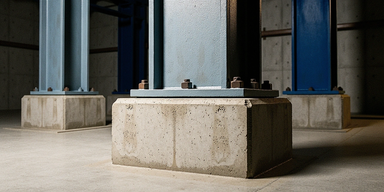 Architektonische Fundamente symbolisieren stabiles Wissen